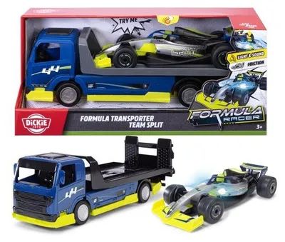 Obrázek produktu pro Dickie Toys, transportér Formule 1, 35 cm. Zvukové a světelné efekty. Vhodné od 3 let