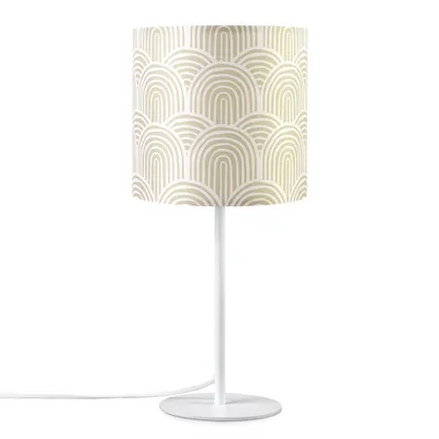 Produktbild von Tischlampe Nachttisch Stoffschirm Wandleuchte Wohnzimmer Tischleuchte Vintage