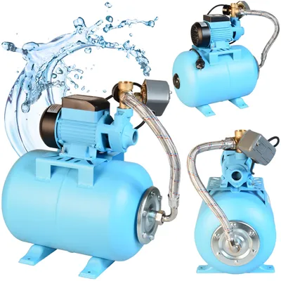 Obrázok produktu pre Domáca vodáreň QB 60 vodné čerpadlo (2100l/h, 370W, výtlačný výkon 39m) - 24L tlaková nádrž - automatické domáce vodné čerpadlo s tlakovým spínačom manometer - záhrada - 24 litrov