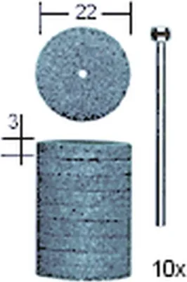 Produktbild von Proxxon Silizium-Carbid-Schleifscheiben, 22 mm, 28304