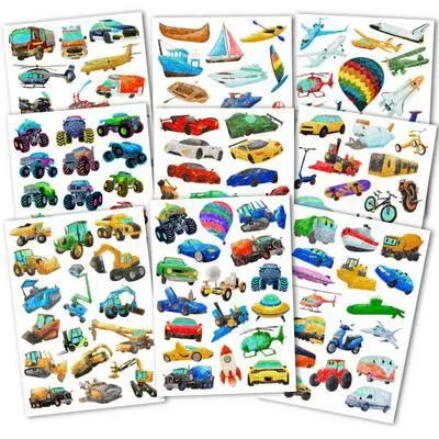 Produktbild von 150 hautfreundliche Kindertattoos - Thema: Fahrzeughelden