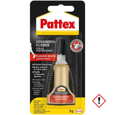 Produktbild von Pattex Sekundenkleber Matic flüssig 3g