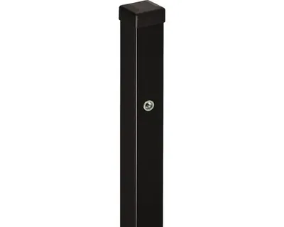 Image de Poteau de clôture pour portail POLBRAM 7 x 7 x 200 cm RAL 9005 noir