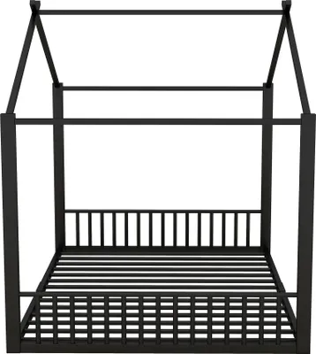 Produktbild von Hausbett mit Lattenrost (140x200 cm), Kinderbett, Metallbett