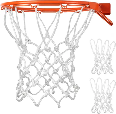 Imagen del producto de Redes de baloncesto pequeñas, paquete de 2 unidades, resistentes a la intemperie, de 20,3 a 27 cm, para balones de baloncesto de tamaño pequeño