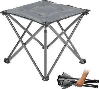 Produktbild von Famanu Campingstuhl ultraleicht, faltbar, mit Tragetasche - grau