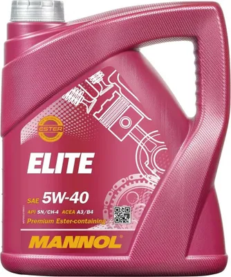 Produktbild von 4 Liter MANNOL 5W-40 ELITE MB 229.5 VW 505 00 VW 502 00 Porsche A40 Renault RN0700 Renault RN0710 MB 229.3 MB 226.5 BMW Longlife-01 BMW Longlife-98 PSA B71 2296 Fiat 9.55535-H2 Fiat 9.55535-Z2 Chrysler MS-10850 Chrysler MS-10896 Chrysler MS-12991 GM LL-A-025 GM LL-B-025