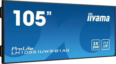 Produktbild von iiyama LH10551UWS-B1AG, Digital Signage Flachbildschirm, 2,66 m (104.7"), LED, 5120 x 2160 Pixel, 24/7