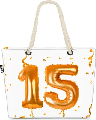 Produktbild von VOID Party Ballons Feiern 15 Strandtasche Shopper 58x38x16cm 23L XXL Einkaufstasche Tasche Reisetasche Beach Bag