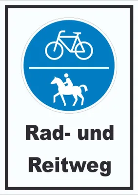 Produktbild von Schild Rad- und Reitweg A1 (594x841mm)