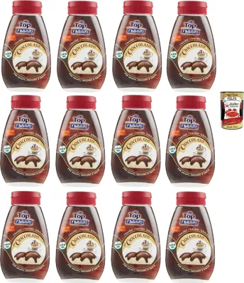 Produktbild von Fabbri Topping sauce Cioccolato Schokolade für Eis, Desserts und Kaffee 12x 225g Gluten-frei gebrauchsfertige Sauce + Italian Gourmet polpa 400g