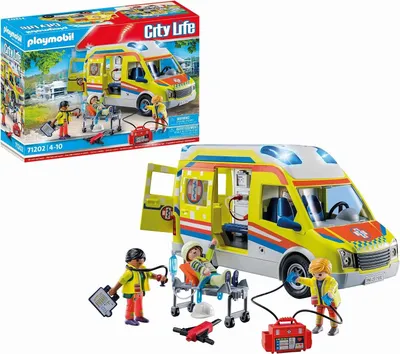 Produktbild von PLAYMOBIL City Life 71202 Rettungswagen mit Licht und Sound