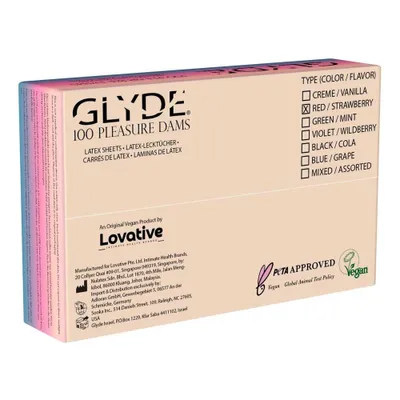 Immagine prodotto di Dams - 100 salviette da leccare in lattice - Rosa fragola