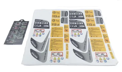 Produktbild von MATRIX Ersatzteil Brandlabels für Benzin Kettensäge Motorsäge MCS 46-45
