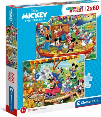 Zdjęcie produktu dla Supercolor - Disney Mickey & Friends (2x 20 Teile) - Clementoni 21620 - (Spielwaren / Puzzle)