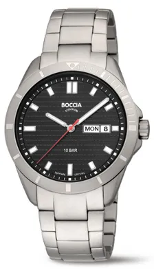 Obrázok produktu pre Pánske hodinky s čiernym ciferníkom – Boccia, model: 3685-03
