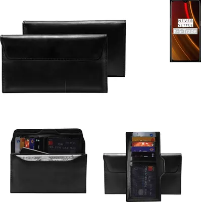 Produktbild von K-S-Trade Handy Hülle kompatibel mit OnePlus 6T McLaren Edition Schutz Hülle Tasche Schutz Case Handytasche Kunstleder schwarz, 1x