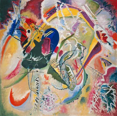 Produktbild von Legendarte - Kunstdruck auf Leinwand - Improvisation 35 Wassily Kandinsky - Wanddeko, Canvas cm. 50x50