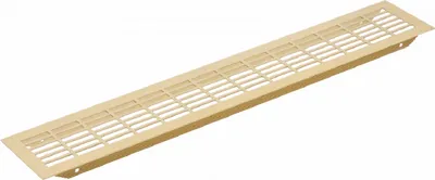 Produktbild von Lüftungsgitter vers. Farben hoher Luftdurchlass Alu- Stegblech 80x480mm gerade Lochung Gold eloxiert