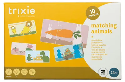 Produktbild von Trixie Puzzle Spielzeug Tiere zuordnen - Lern-Duo-Puzzles für Kinder