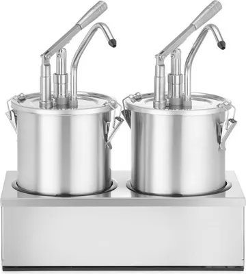 Zdjęcie produktu dla Dyspenser do sosów HENDI, stal nierdzewna, zestaw dwóch, 9L, 400x200x(H)440mm