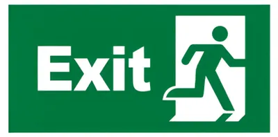 Produktbild von Braytron Einlegeschild Notausgang Tür fuer Notleuchte - Fluchtweg Notausgang Piktogramm PVC 260x128 mm (nur Schild)