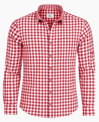 Produktbild von HerzSticht Herren kariertes Trachtenhemd (Modell: Hochries)