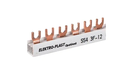 Obrázok produktu pre Spojovacia lišta 3P 63A 12mm2 vidlica (54 modulov) 3F S-543F-12 45.312
