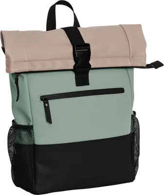 Produktbild von Daniel Ray Rolltop-Rucksack Portland mit Laptop-Fach - Modischer Rucksack mit Rolltop-Verschluss in Khaki-Altgrün-Schwarz