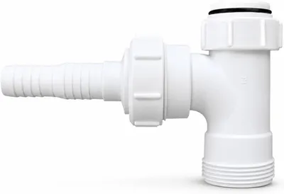 Productafbeelding van Multi-Fit Afvoer Val Adapter T-stuk met Nozzle - 40mm 1.1-2 Draaibare Gebogen BSP T-stuk met Nozzle - Vaatwasser Afvoerpijp Connector