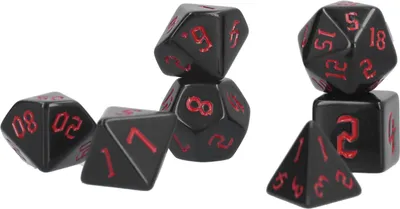 Produktbild von 7pcs Polyhedral Dice Acryl DND Game Toys for Table Playing GameRed