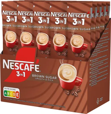 Obrázok produktu pre Nescafé 3in1 Brazilian Sugar instantná káva, 28 vrecúšok