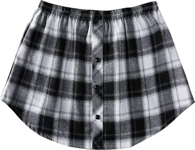 Produktbild von ASKSA Damen Mini Hemdverlängerungen Fake Top Lower Sweep mit Elastischem Taillenband, Schwarz-weiß-raster, XL