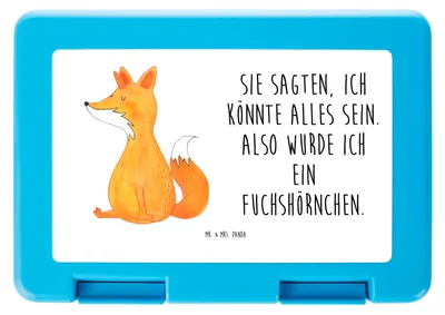 Produktbild von Mr. & Mrs. Panda Bentobox Einhorn Fuchs - Weiß - Geschenk, Füchse, Snackbox, Lunchbox, Einhörner, Unicorns, Unicorn, Frühstücksbox, Bento Box, Fuchshörnchen, Vorratsdose