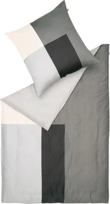 Produktbild von Schöner Wohnen Satin-Bettwäsche-Garnitur Art Farbe grau Größe 135x200+80x80