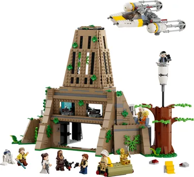 Image de LEGO Star Wars Rebel Base on Yavin 4, jouet pour enfant avec 10 minifigures (dont Luke Skywalker, Princesse Leia, Chewbacca), 2 figurines de droïdes et un chasseur Y-Wind, idée cadeau, 75365