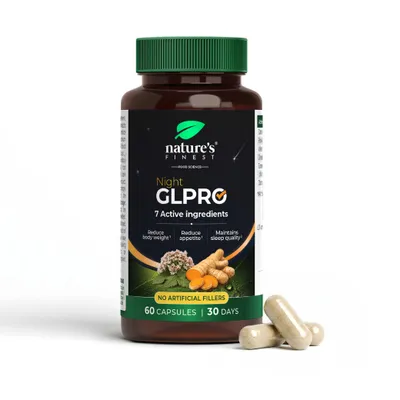 Image de Night GLPRO Capsules - Contient du figuier, du nopal, de la valériane et du chrome, produit végan - 60 capsules