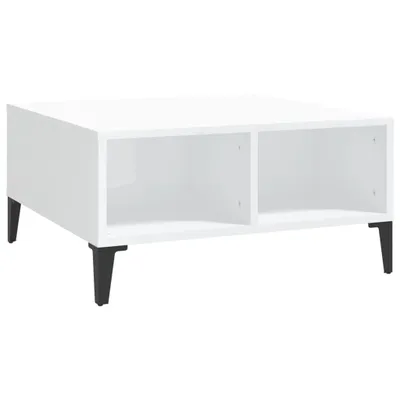 Produktbild von vidaXL Couchtisch Hochglanz-Weiß 60x60x30 cm Holzwerkstoff