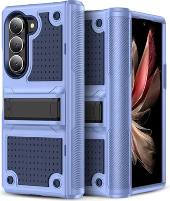 Immagine prodotto di Custodia per Samsung Galaxy Z Fold 6, custodia ibrida antiurto in PC e TPU morbido Viola Blu