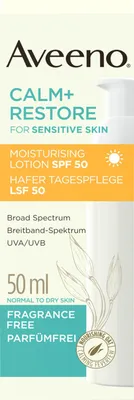 Produktbild von Aveeno Calm + Restore Hafer Tagespflege LSF 50 parfümfrei für empfindliche Haut, 50 ml Creme