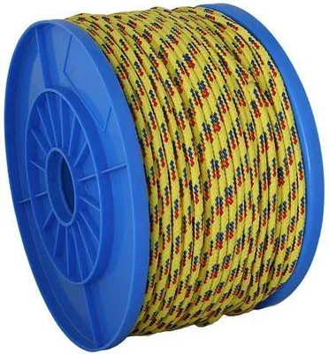 Image de Corde Strend Pro MDB200Y, 5 mm, jaune-bleu-rouge, PP, charge 119 kg, L-130 m