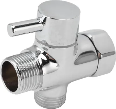 Produktbild von Messing 3-Wege Duschumsteller – Wasserverteiler Ventil mit 1/2'' Eingang & 7/8'' Ausgang für Duscharm & Brause Adapter