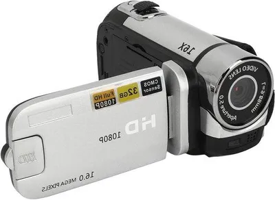 Immagine prodotto di Videocamera digitale 1080p con zoom 16x, schermo LCD orientabile da 24 cm e 32 GB – Videocamera per vlogging