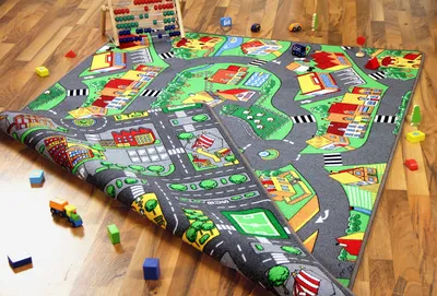 Produktbild von Straßenteppich Beidseitig Little Village Metropolis, Größe:200x300 cm