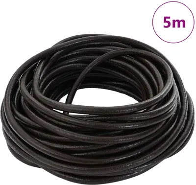 Immagine prodotto di vidaXL Cordoncino in pelle marrone scuro Ø4 mm x 5 m in pelle