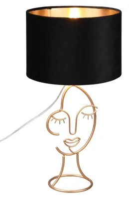 Zdjęcie produktu dla Lampa stołowa MARY złoto-czarno-złoty 1xE27x60W tkanina wym:45,5x24x24cm IP20 RL