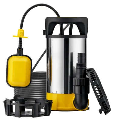 3-in-1 Tauchpumpe 750 W, 14000 l/h, Edelstahl, Flachsauger