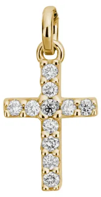 Produktbild von LYOMI Gold Anhänger Kreuz 0,14ct lab-grown Diamant – Symbol-Schmuck Geschenk