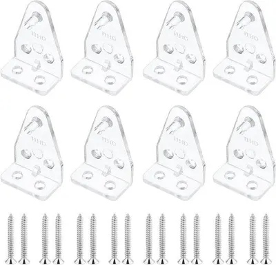 Immagine prodotto di Set di 8 clip di fissaggio trasparenti in plastica per tende - Ricambi per tende orizzontali e decorazioni per finestre