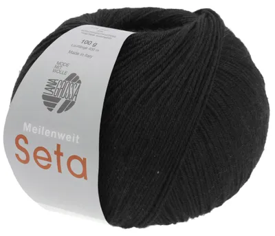 Produktbild von Lana Grossa - Meilenweit 100g Seta 0016 schwarz